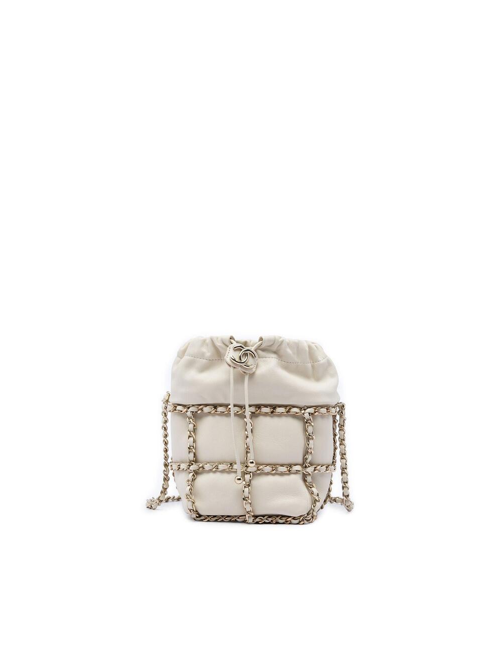 Chanel Chain Frame Cc Drawstring Bucket #376107C22B